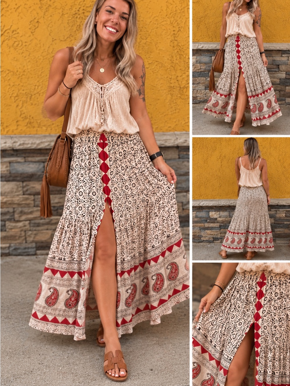 Free People Boho Maxi Skirt XS